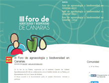 Tablet Screenshot of foroagroecologiaybiodiversidadencanarias.org